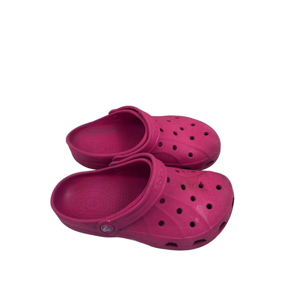 Crocs Classic Clog Size J1 Pink‎ Slip On Water Shoes Kids
